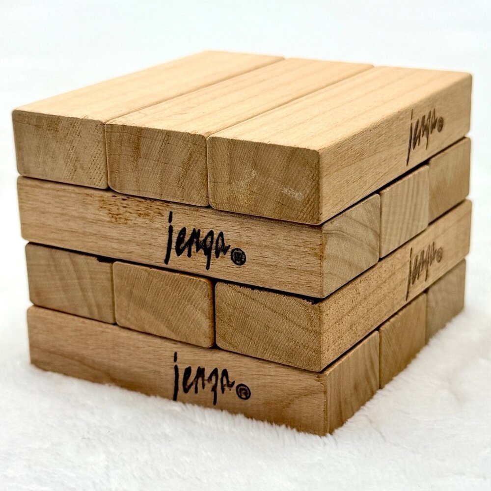 Board Game Replacement Pieces: Jenga 1986 - 12 Wooden Blocks